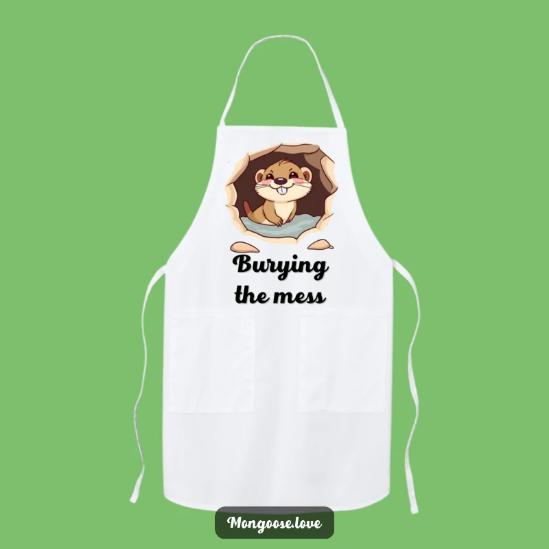 Funny Mongoose Diving Apron: Cook with Mischievous Flair