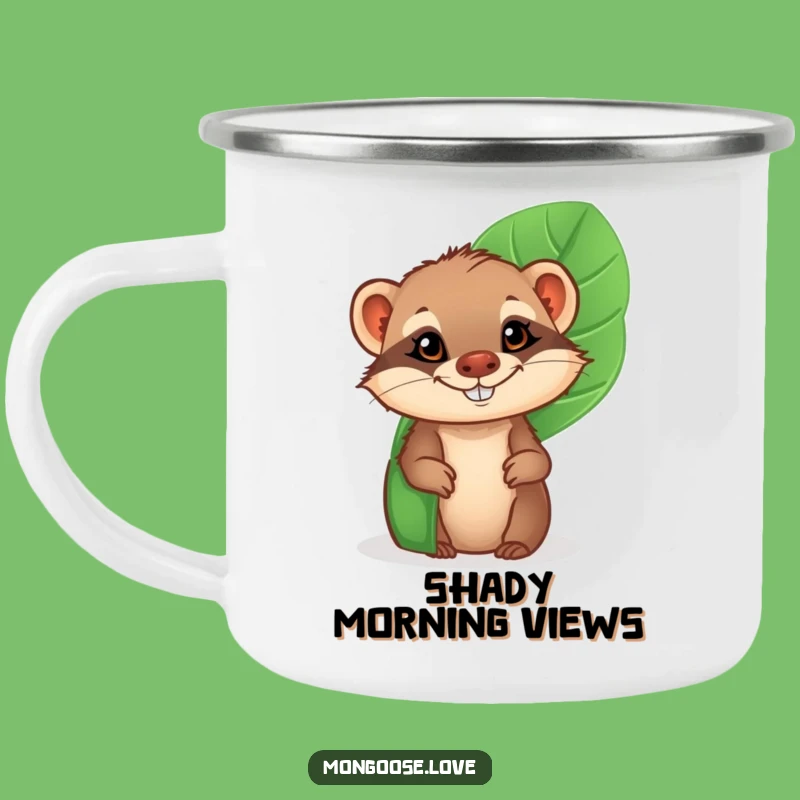Funny Mongoose Grin Camping Mug - Cheeky Jungle Adventure Cup Gift