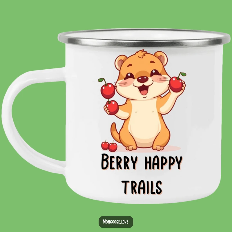 Funny Mongoose Juggling Berries Camping Mug - Adventure & Humor Gift