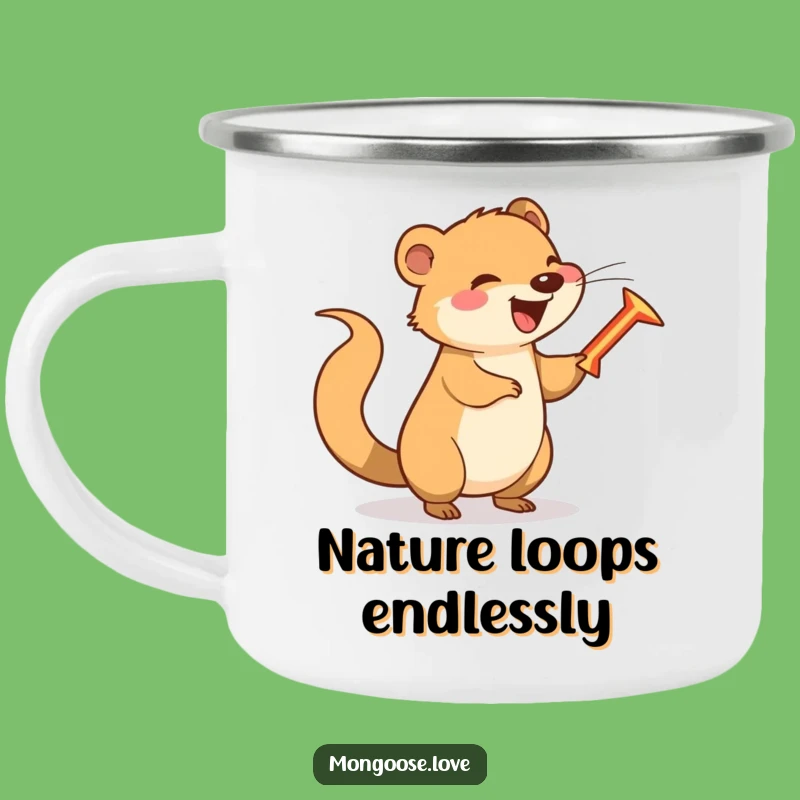 Funny Mongoose Boomerang Camping Mug: Adventure Fuel for Playful Souls