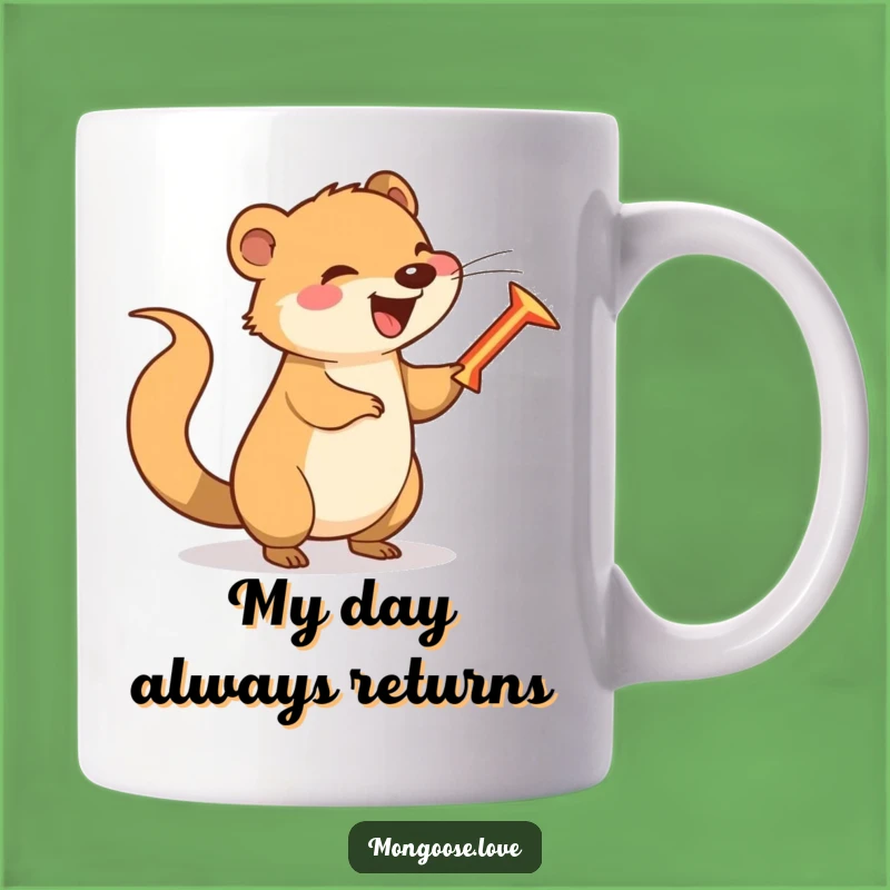 Funny Mongoose Boomerang Mug: A Hilarious Gift for Playful People