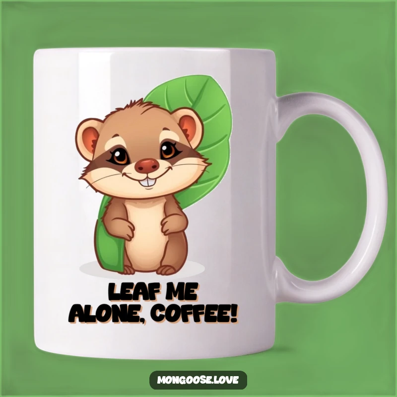 Funny Mongoose Grin Mug - Cheeky Tropical Leaf Jungle Animal Lover Gift
