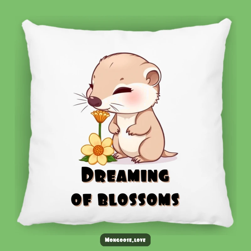Funny Mongoose Flower Pillow: A Comfy Accent with Curious Charm