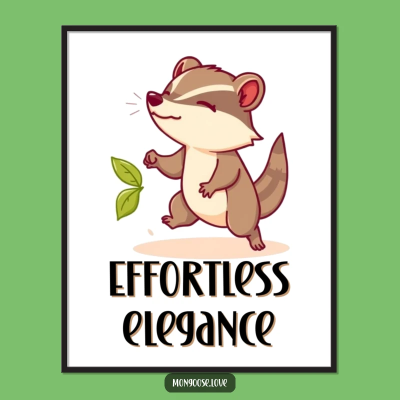 Funny Mongoose Digital Art: Elegant Instant Decor, Perfect Funny Gift Download