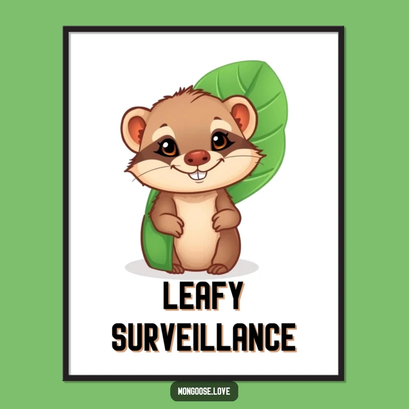 Funny Mongoose Grin Digital Print - Cheeky Jungle Wall Art Gift