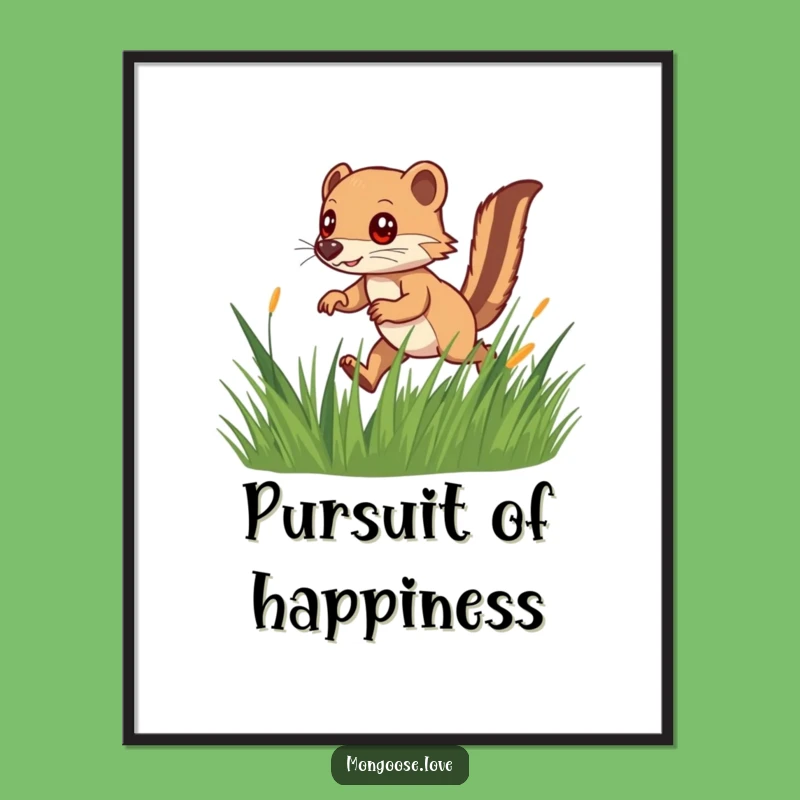 Funny Speedy Mongoose Digital Art: Instant Wild Energy