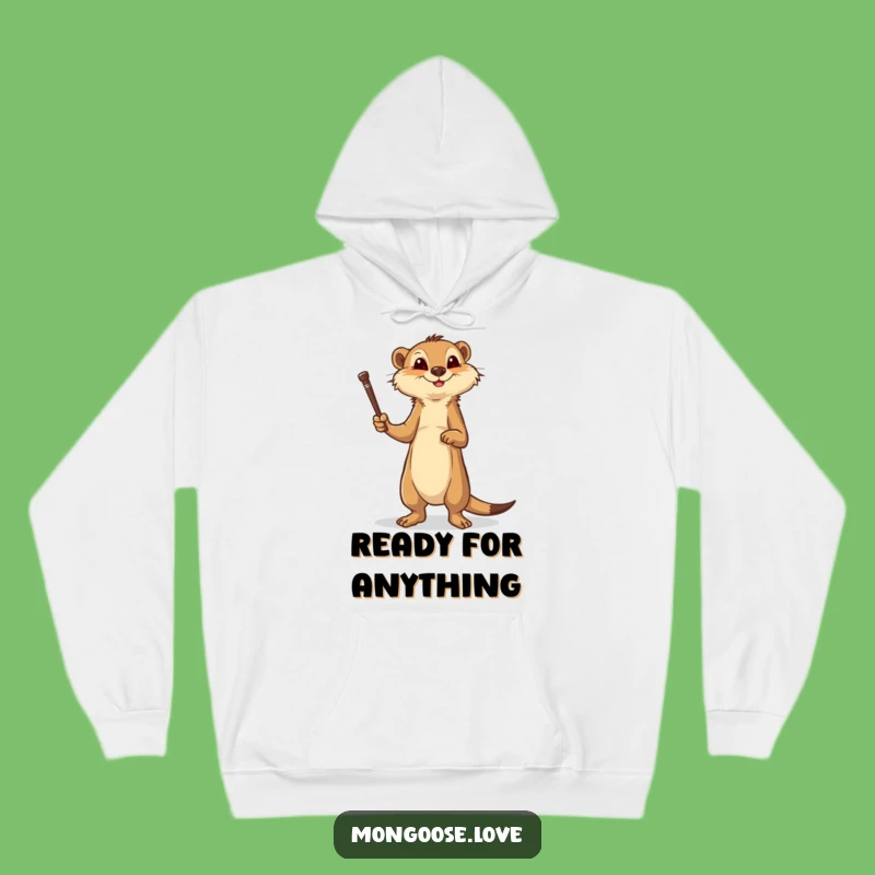 Funny Brave Mongoose Hoodie: Stay Warm on Your Quests!