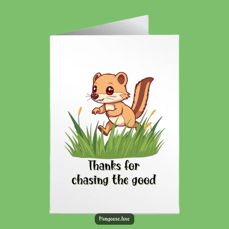 Free Printable Thank You Card: Playful Mongoose Thanks - Funny Gratitude, Downloadable Gift!