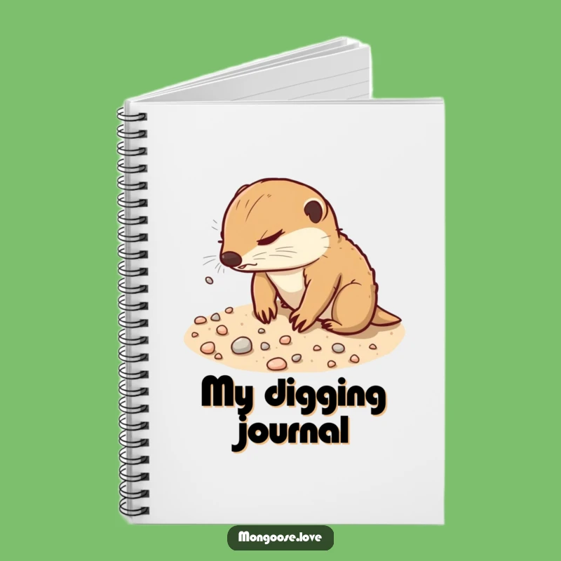 Funny Mongoose Digging Notebook - Determined Soil Journal Gift
