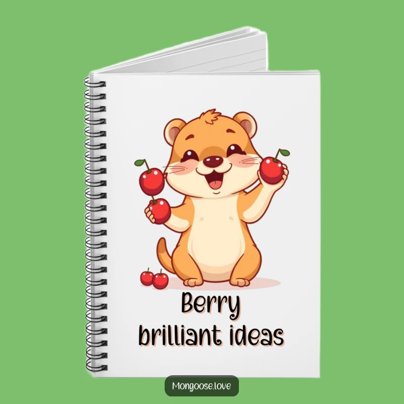 Funny Mongoose Juggling Berries Notebook - Jot Down Laughs Gift