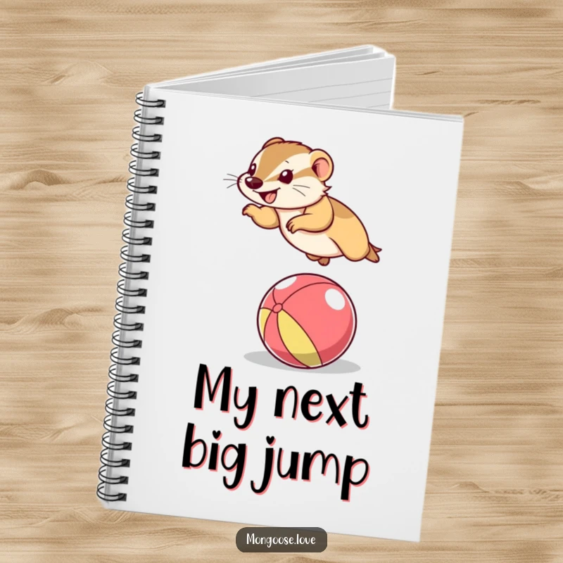 Funny Mongoose Notebook: A notebook with a funny mongoose jumping over a ball on the cover, great for funny gifts.