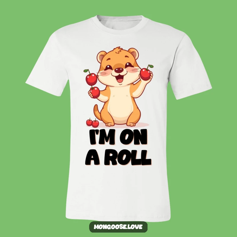 Funny Mongoose Juggling Berries T-Shirt - Comical Animal Tee Gift