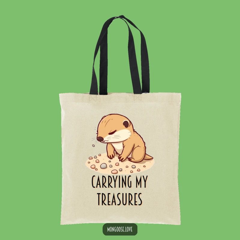 Funny Mongoose Digging Tote Bag - Determined Soil Explorer Carryall Gift