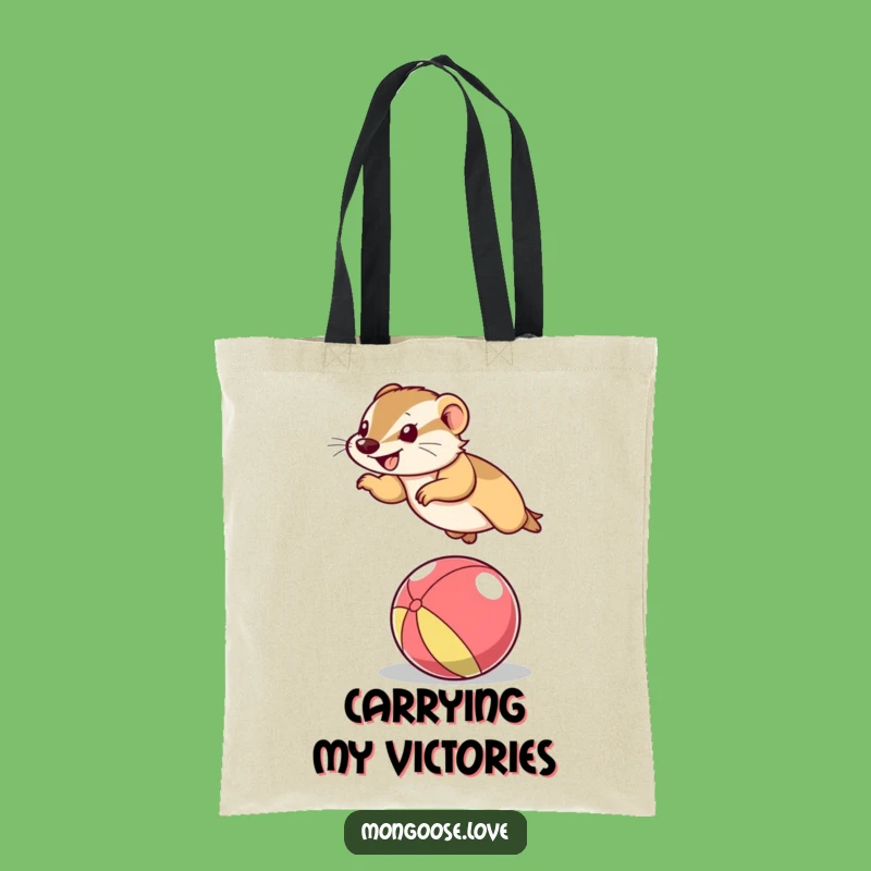 Funny Mongoose Ball Tote Bag: Durable and Humorous, Your Go-To Funny Gift Tote